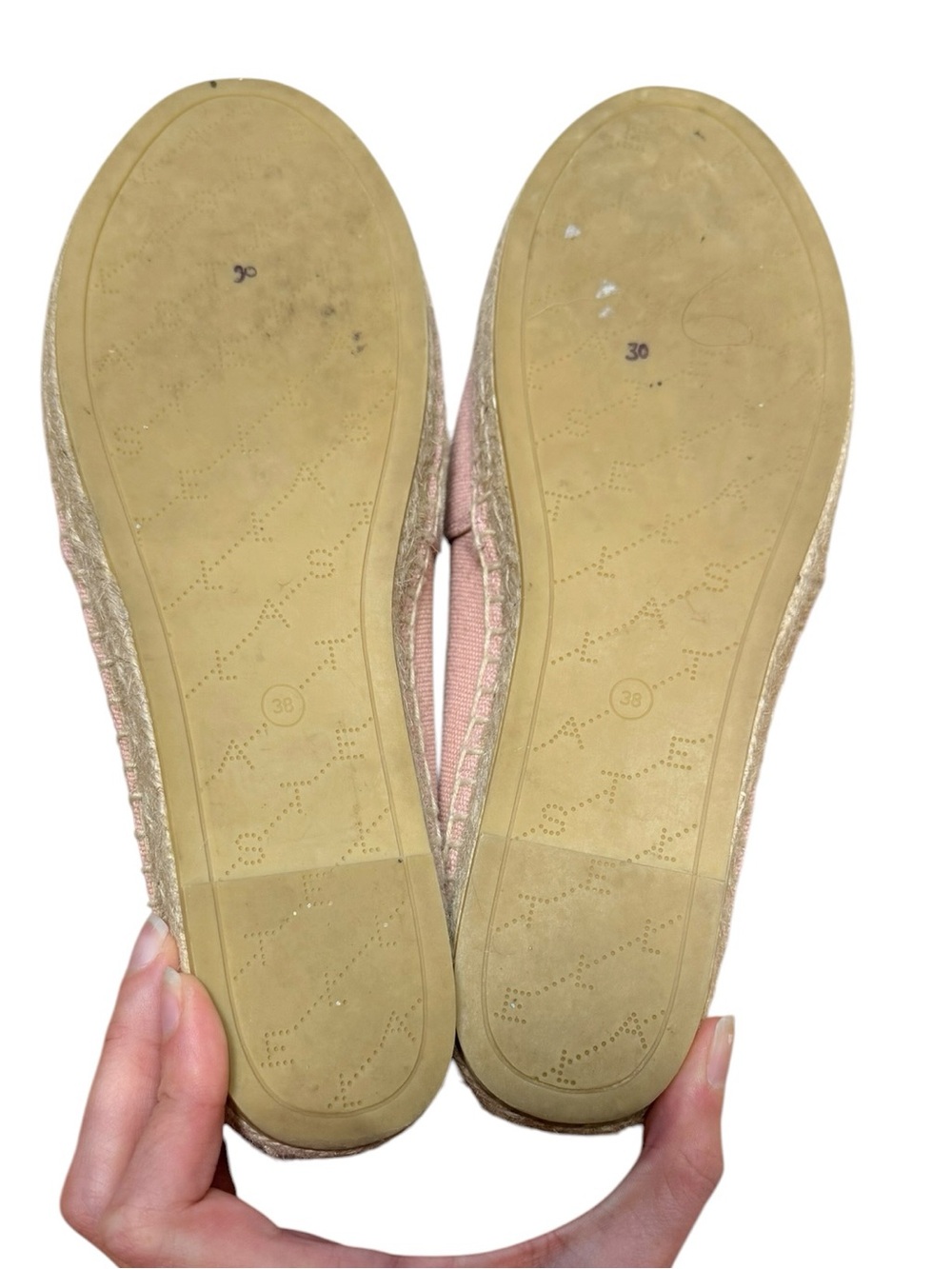 Stella McCartney Selene Logo Canvas Espadrille Flats Pink US 8 - Picture 4 of 10